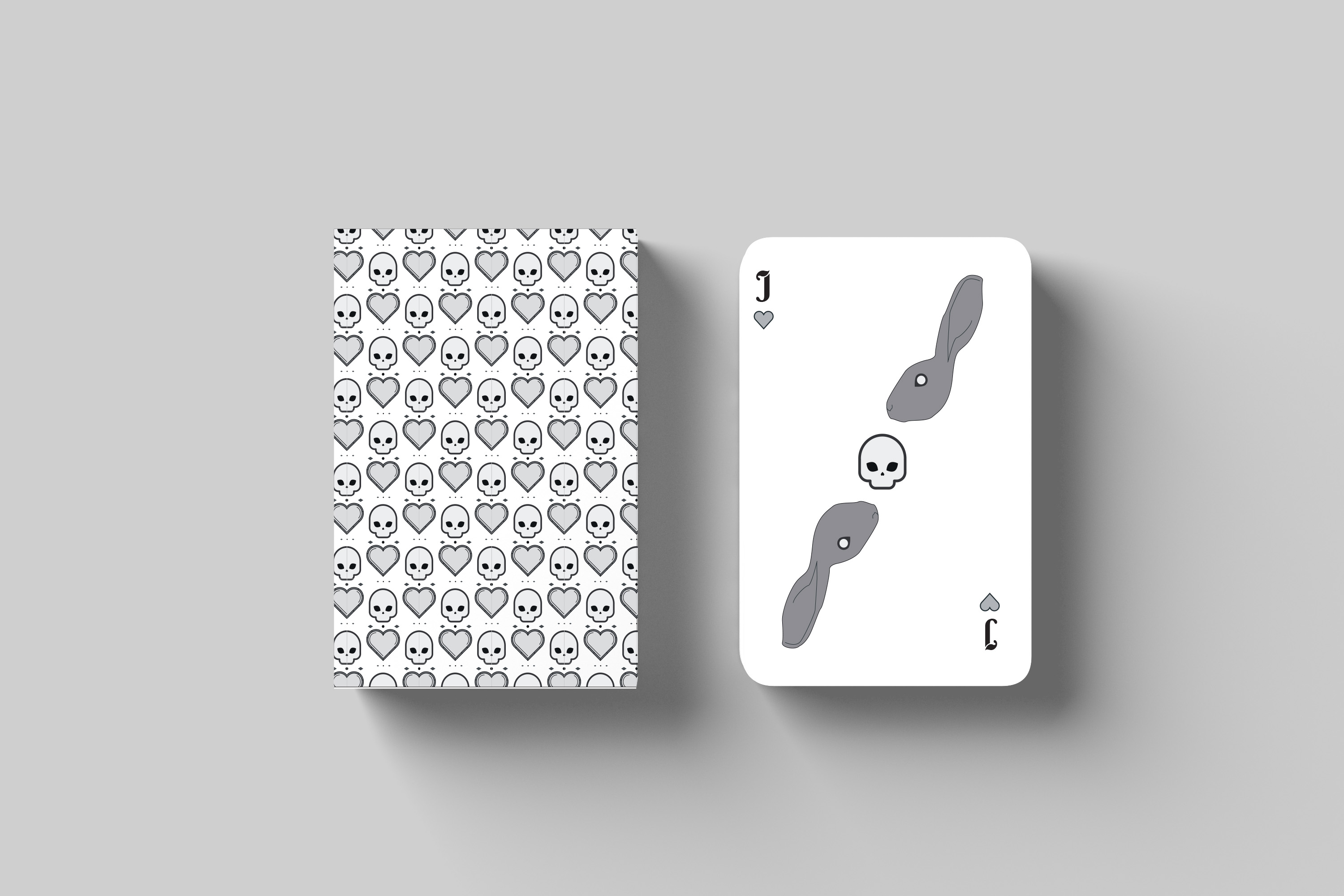 student project of playing card designs based on L'Amante (2012) by artist Beth Cavener